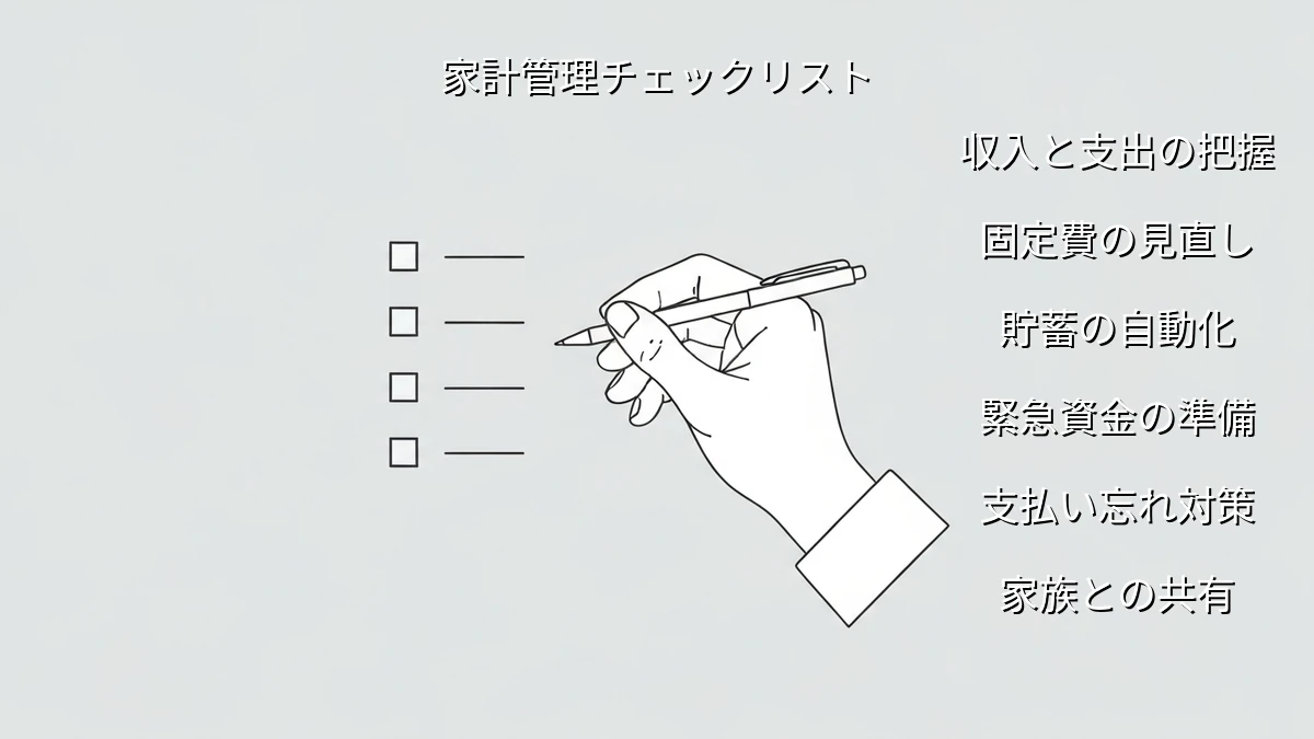忙しい初心者向け!家計管理の仕組みが問題ないか確認するチェックリスト