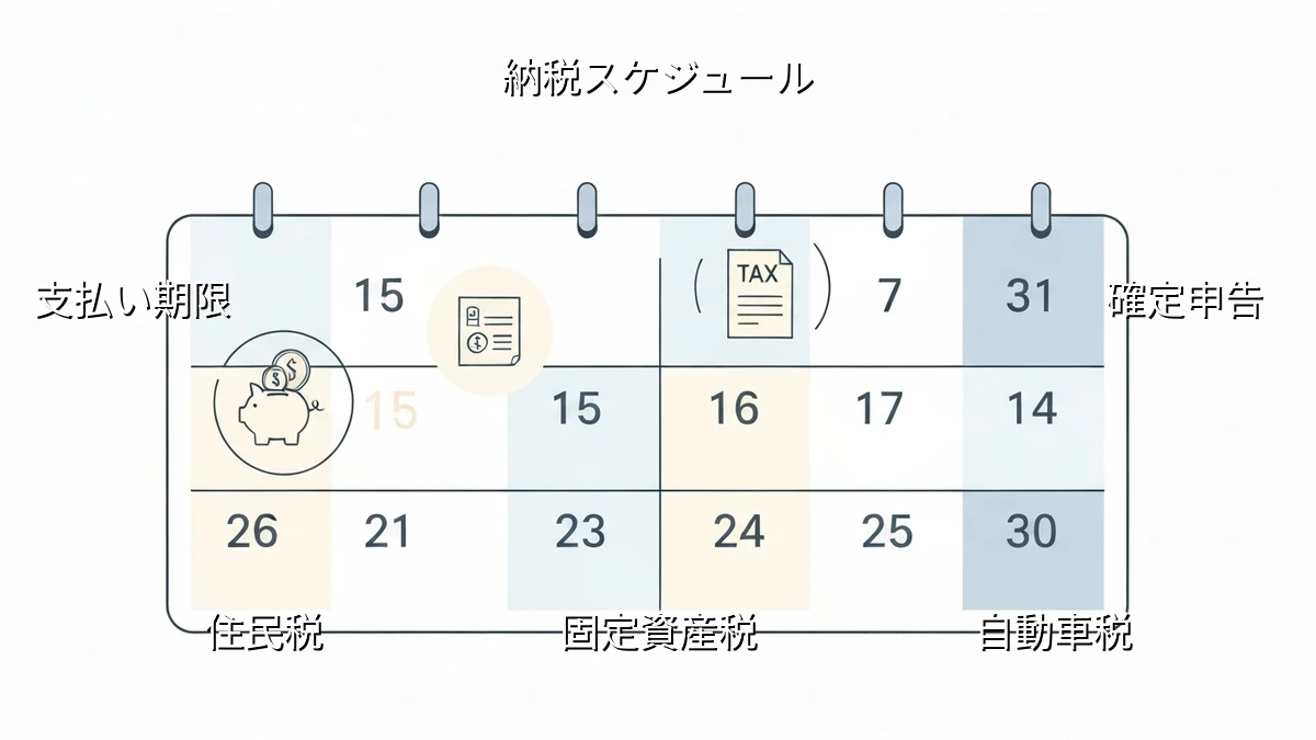 忙しい初心者でも大丈夫!税金支払いで困らない年間段取り
